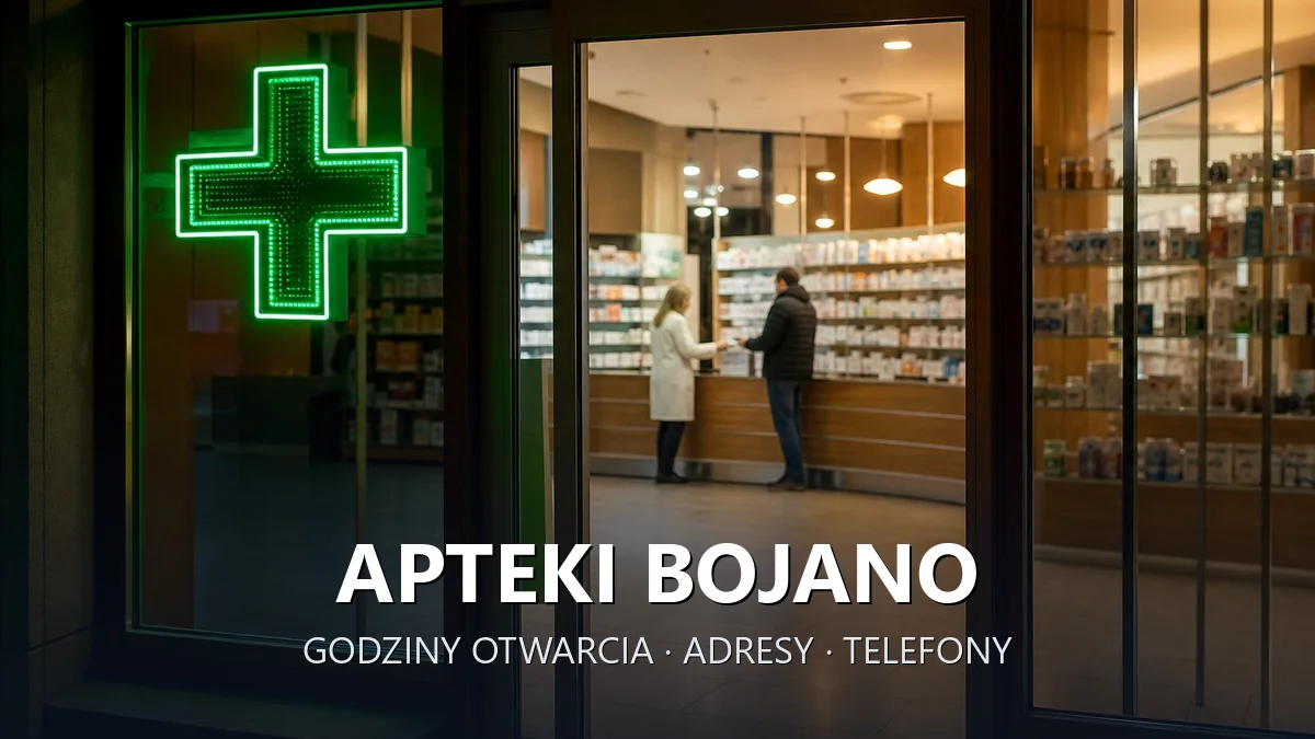 Apteki Bojano, gmina Szemud, powiat wejherowski - adresy, telefony, godziny otwarcia