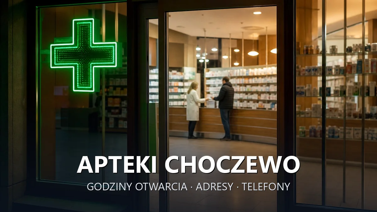 Apteki Choczewo, powiat wejherowski - adresy, telefony, godziny otwarcia