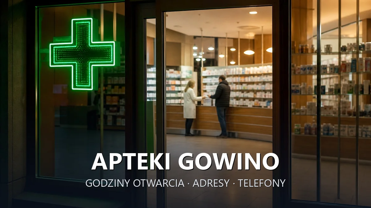 Apteki Gowino, gmina Wejherowo, powiat wejherowski - adresy, telefony, godziny otwarcia