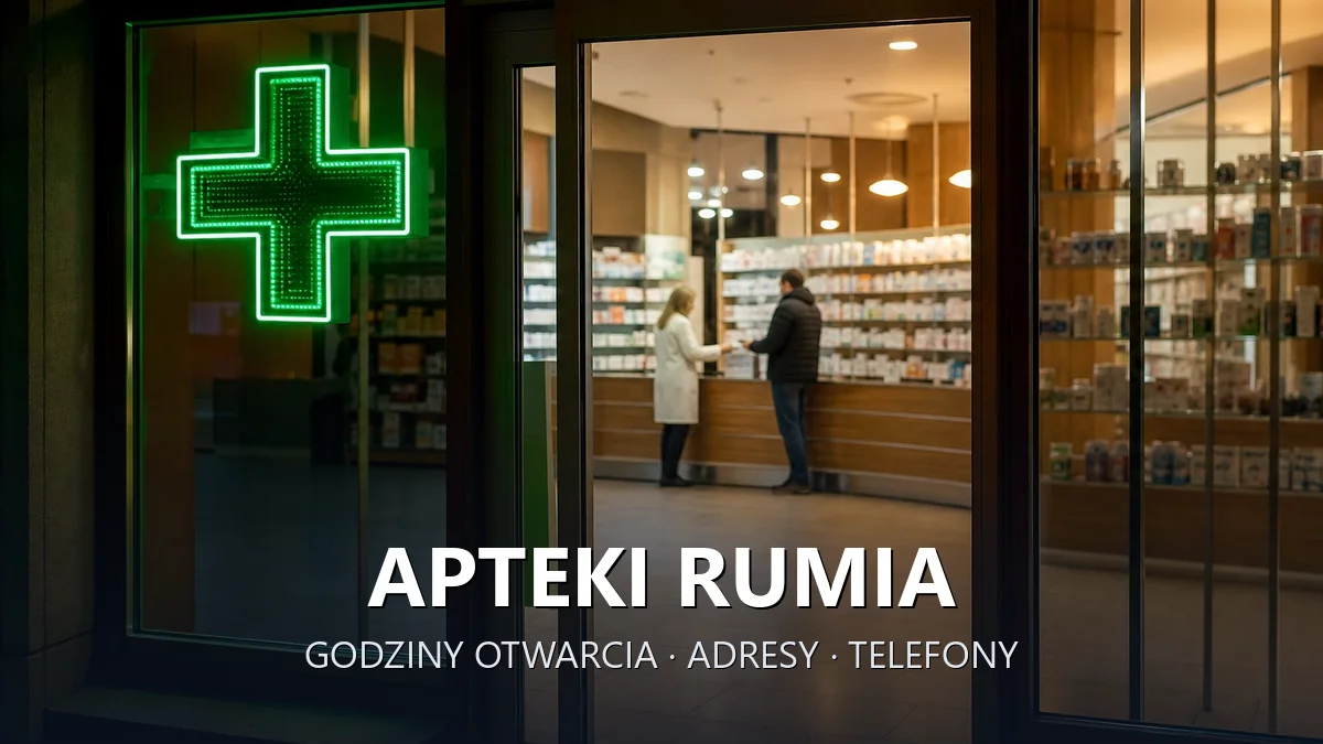Apteki Rumia, powiat wejherowski - adresy, telefony, godziny otwarcia