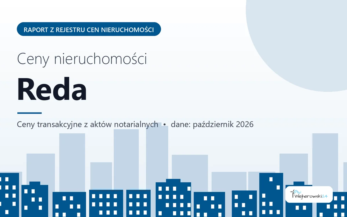 Ceny mieszkań w mieście Reda — październik 2026