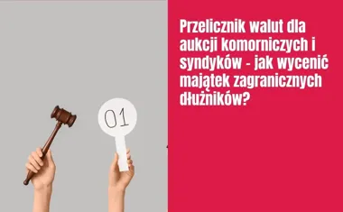 Obraz do artykułu: Przelicznik walut dla aukcji komorniczych i syndyków – jak wycenić majątek zagranicznych dłużników?