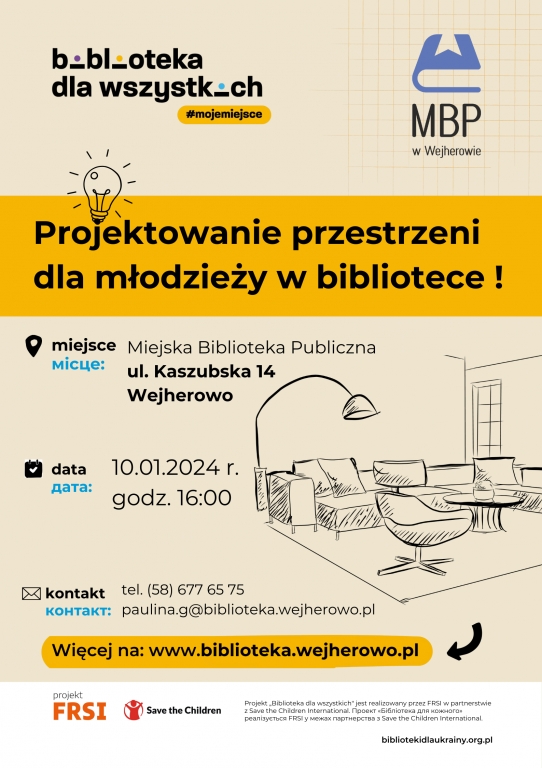 UM Wejherowo: Warsztaty z projektowania przestrzeni dla młodzieży w bibliotece