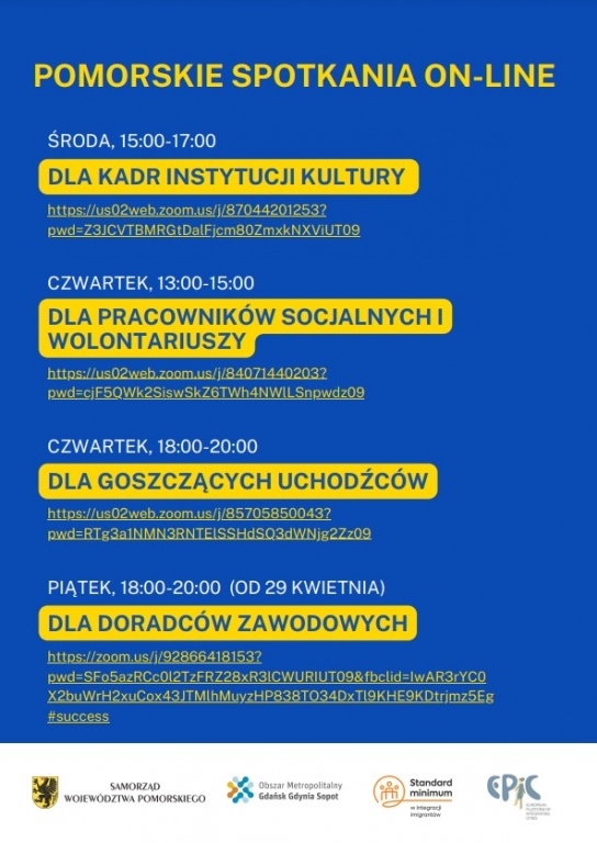 UM Wejherowo: Pomorskie spotkania online dla osób pomagających uchodźcom