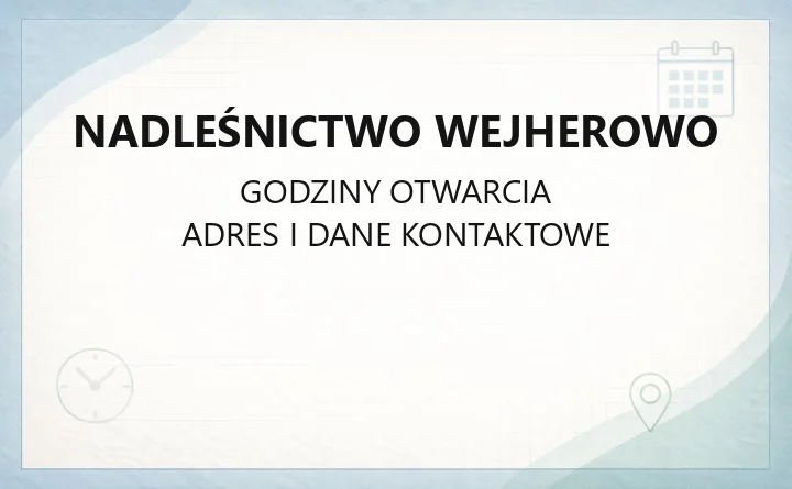 Nadleśnictwo Wejherowo - kontakt, leśnictwa, sprzedaż drewna i edukacja