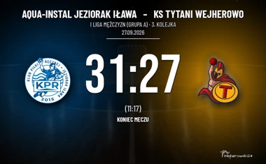 [PIŁKA RĘCZNA] Aqua-Instal Jeziorak Iława – KS Tytani Wejherowo 31:27 w I Lidze Mężczyzn (Grupa A). Sześć bramek przewagi nie wystarczyło