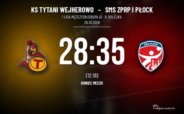 [PIŁKA RĘCZNA] KS Tytani Wejherowo – SMS ZPRP I Płock 28:35. I Liga Mężczyzn (Grupa A), 8. kolejka