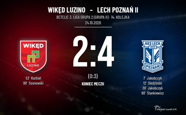 [PIŁKA NOŻNA] Wikęd Luzino – Lech Poznań II 2:4. Koniec serii gospodarzy w Betclic 3. Liga Grupa 2 (Grupa II)