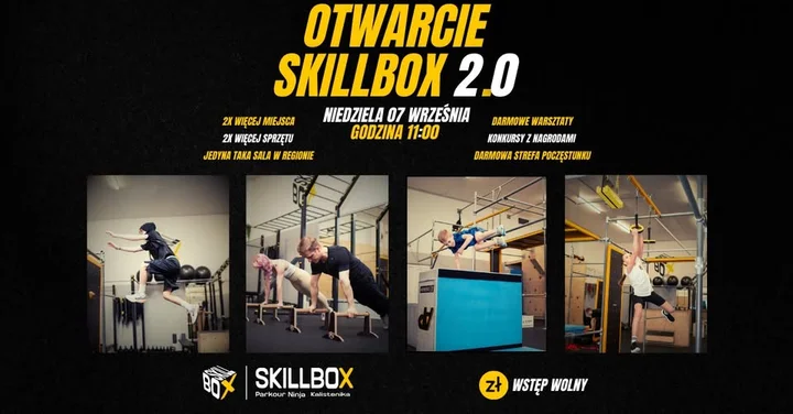 Obrazek przedstawia grafikę promocyjną wydarzenia Otwarcie sali SKILLBOX 2.0 — dzień pokazowy i warsztaty