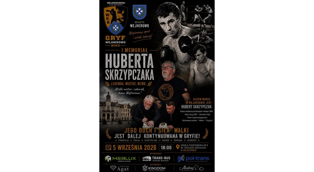 Grafika promocyjna wydarzenia I Memoriał Huberta Skrzypczaka