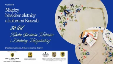 Grafika promocyjna wydarzenia Kaszubski haft – 50 lat tradycji w Wejherowie