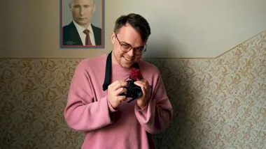 Grafika promocyjna wydarzenia Pan Nikt kontra Putin — seans 28 marca w Wejherowie