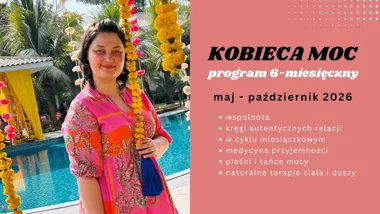 Grafika promocyjna wydarzenia Kobieca moc — 6-miesięczny program stacjonarny