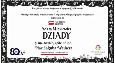 Grafika promocyjna wydarzenia Narodowe Czytanie
