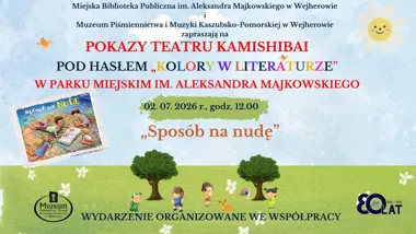 Grafika promocyjna wydarzenia Teatrzyk Kamishibai „Sposób na nudę” w Wejherowie