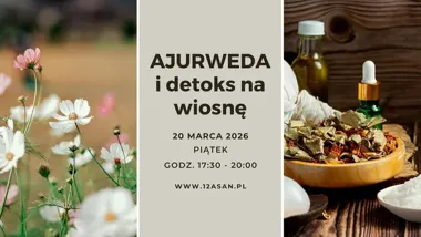 Grafika promocyjna wydarzenia Warsztaty: Ajurweda i detoks na wiosnę — praktyczny warsztat oczyszczający