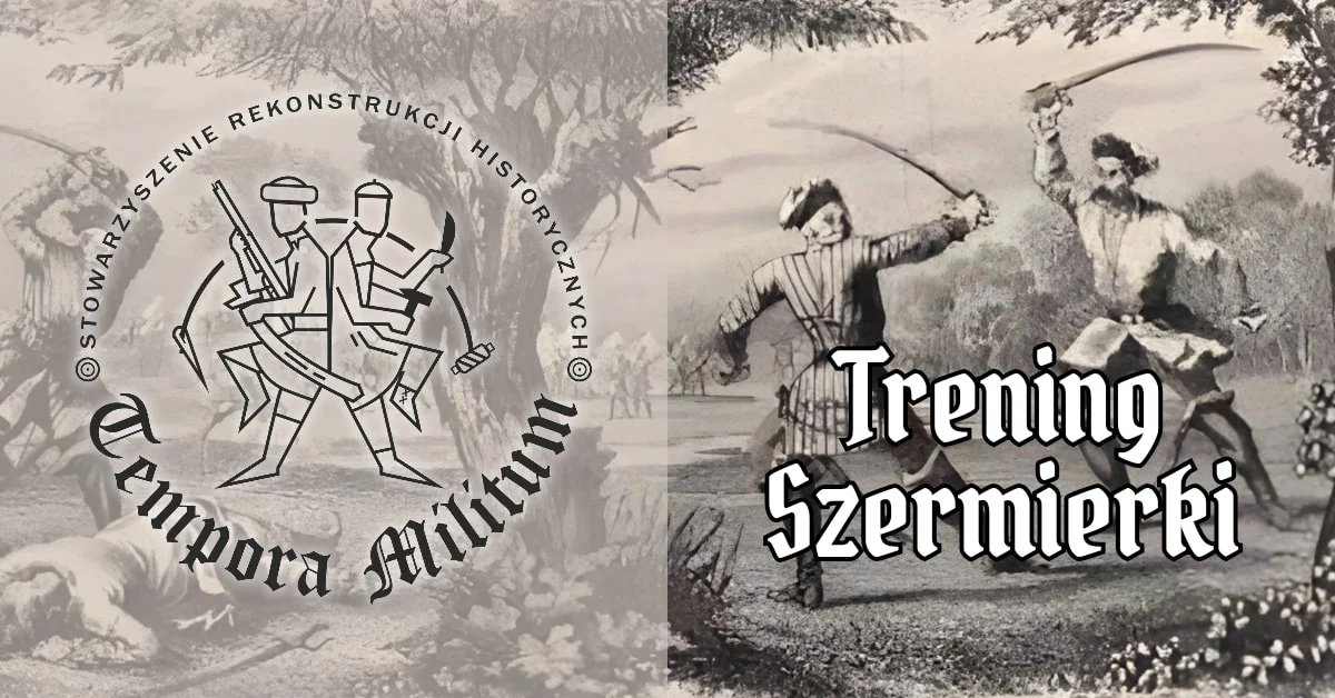 Grafika promocyjna wydarzenia Trening Szermierki na sali w Wejherowie