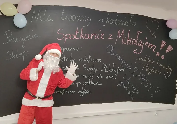 Grafika promocyjna wydarzenia Spotkanie z Mikołajem i warsztaty świąteczne — Wejherowo, 6 grudnia 2025