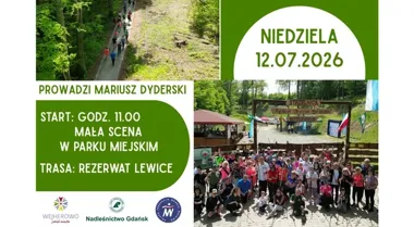 Nordic walking z leśniczym w Wejherowie. Trasa prowadzi do rezerwatu Lewice