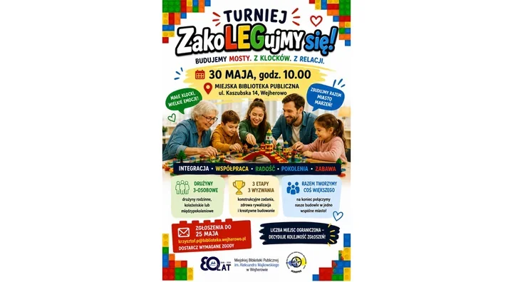 Klocki połączą pokolenia w Wejherowie. Biblioteka szykuje rodzinny turniej