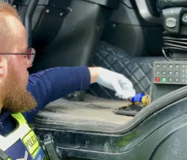 Tir wjechał w kontrolę w Wejherowie - pod fotelem był narkotyk