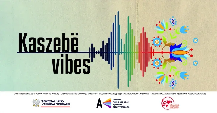 Grafika promocyjna wydarzenia Kaszëbë vibes | Warsztaty z pracy głosem i wystąpieniami przed mikrofonem